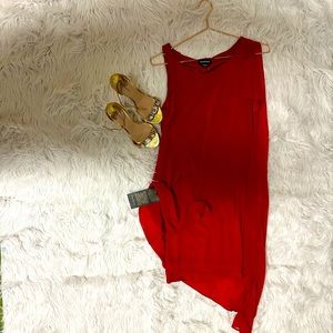 Beautiful red  sheer asymmetrical dress